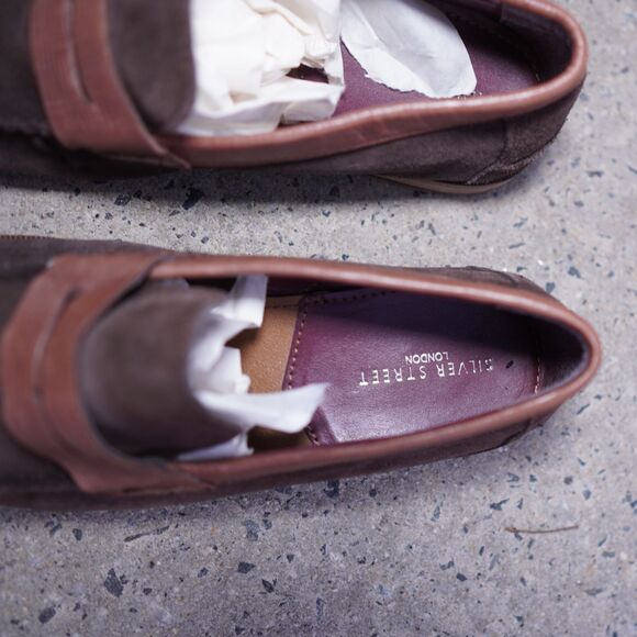 Silver Street London Men's 9 Ancona Suede Penny Loafers Articuno Aladdin - Picture 8 of 10